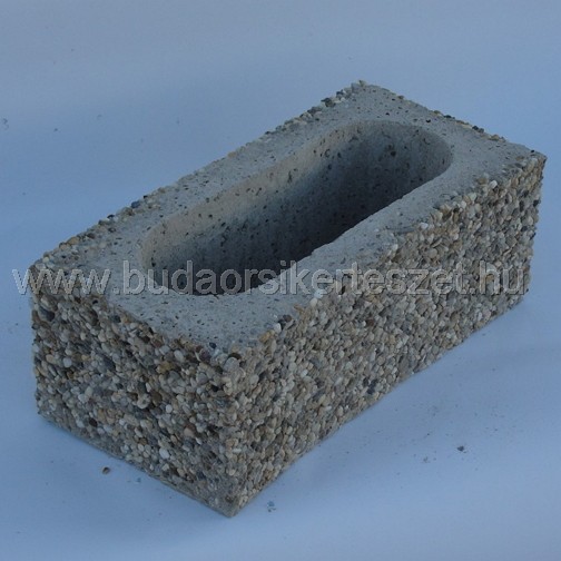 kerítés zsalu gyöngykavicsos - 40x20x15cm
