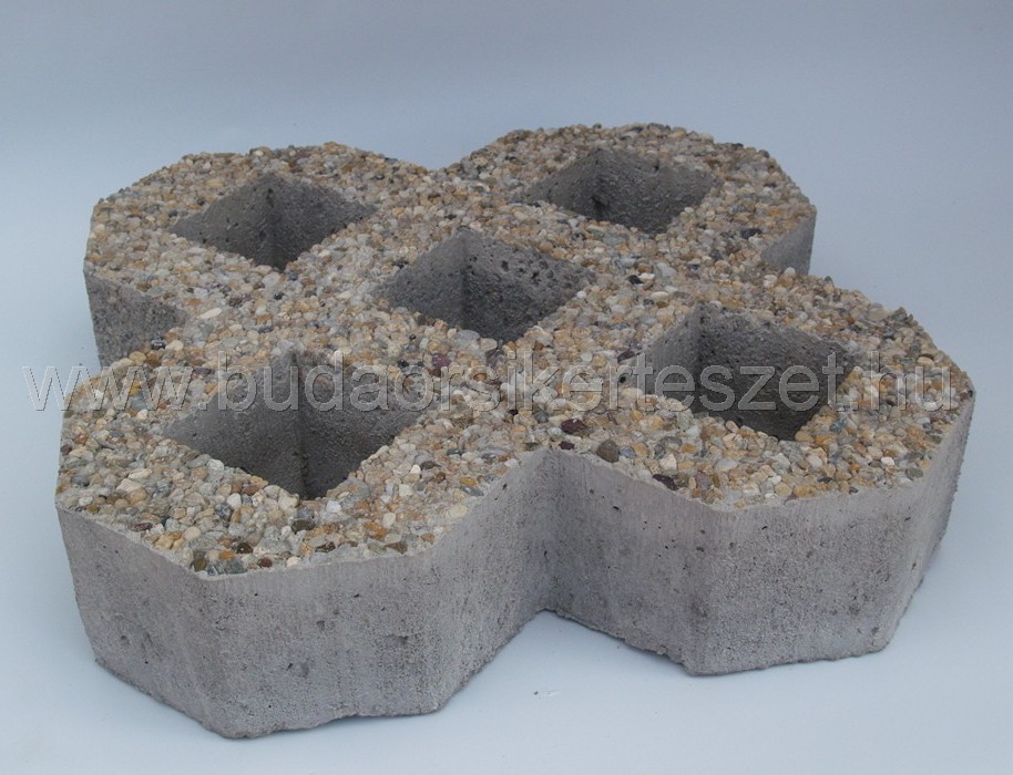 pázsitrácskő gyöngykavicsos